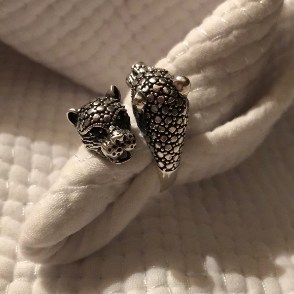 Sterling Silver 925 Panther Ring fits 6.75 to 8 - Picture 4 of 8